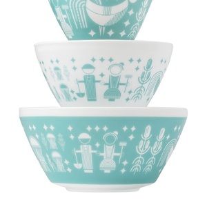 MCM Pyrex Vintage Charm Mixing Bowls Rise N Shine